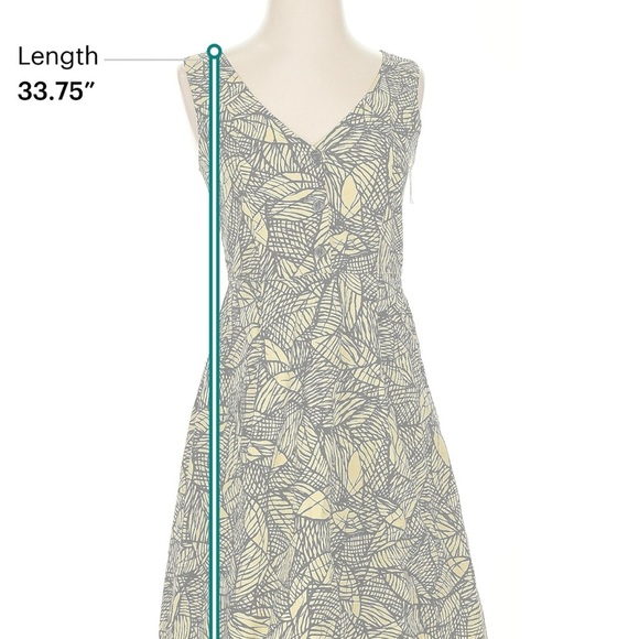 Anthropologie Black and Yellow Sleeveless Midi Sundress - Picture 7 of 9